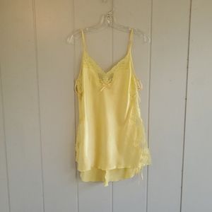 Shirley Charmeuse and Lace Babydoll with Tie Side Large Sexy Lace Chemis…